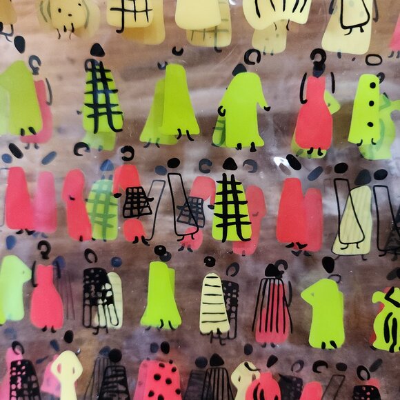 Maya clear with assorted colored people zip top make up bags - Picture 10 of 10